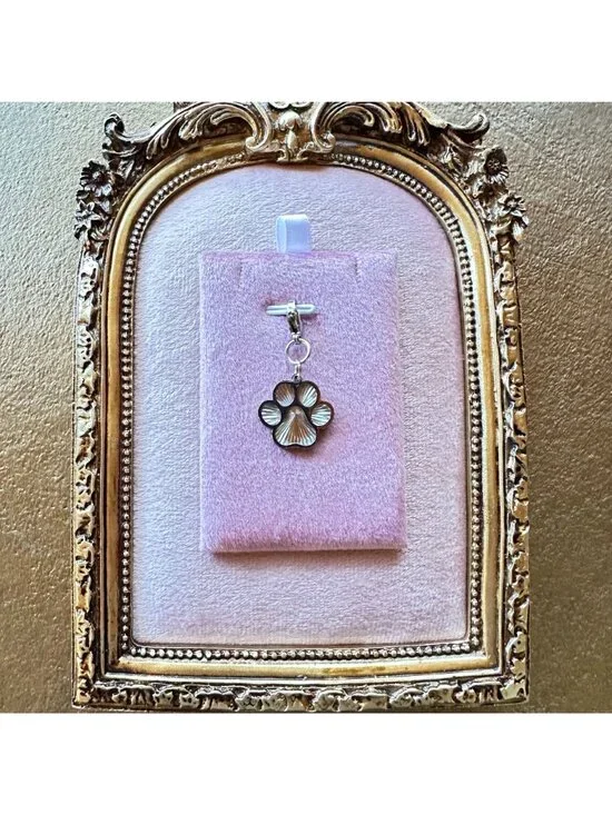 Paw Print Stainless Steel Pendant Charm With Lobster Clasp - Waterproof - Picture 3 of 12